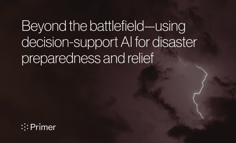 Beyond the battlefield—using decision-support AI for disaster preparedness and relief featured image